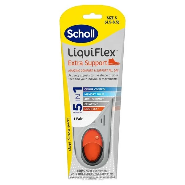 Scholl 爽健 LiquiFlex 加强支撑型鞋垫 - 大号 L (8-12)