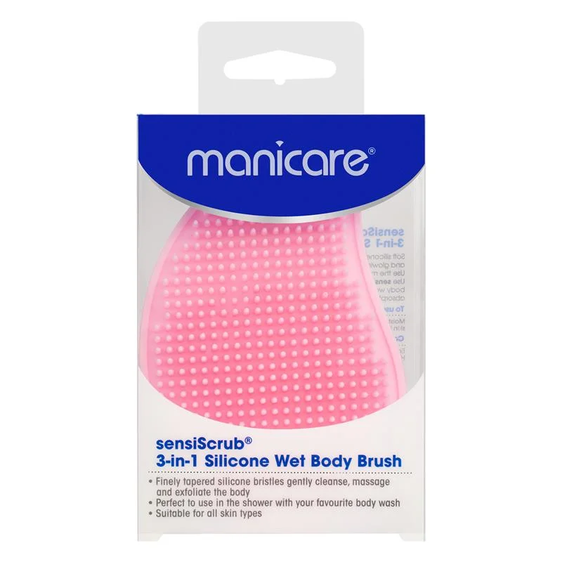 Manicare SensiScrub 3合1硅胶沐浴身体刷
