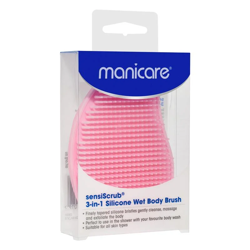 Manicare SensiScrub 3合1硅胶沐浴身体刷