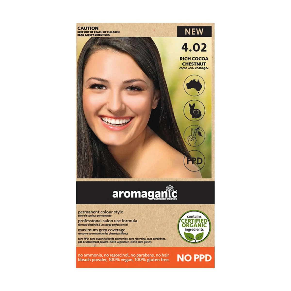 Aromaganic 持久染发膏 4.02N(自然深棕)