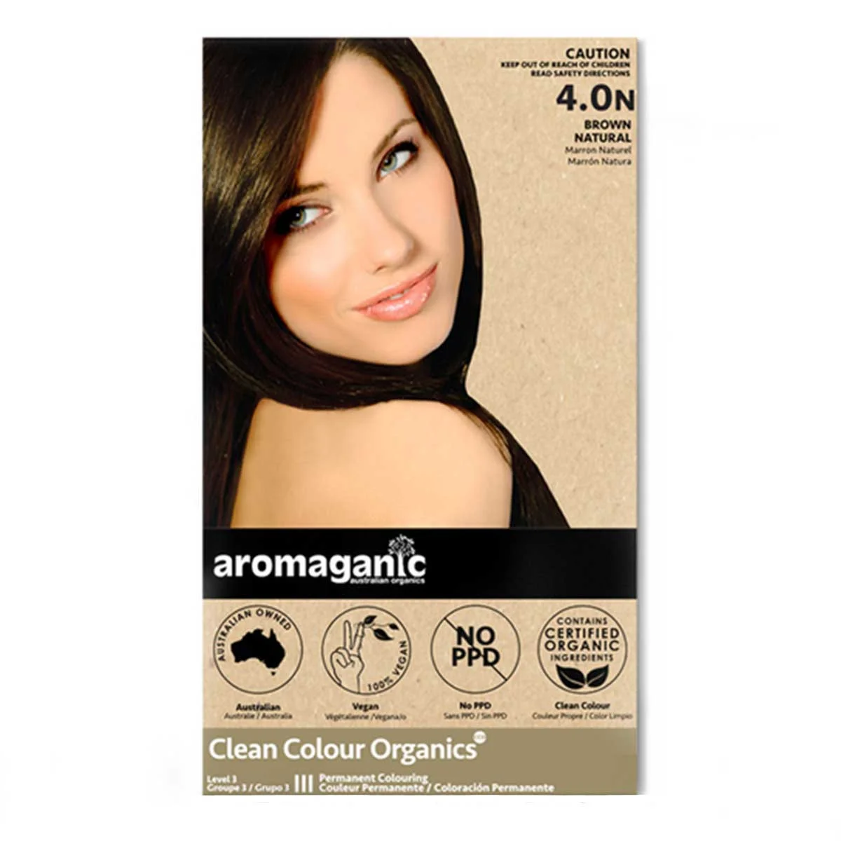 Aromaganic 持久染发膏 4.0N 自然棕
