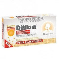 Difflam 麻醉型咽喉含片(蜂蜜柠檬味)16片