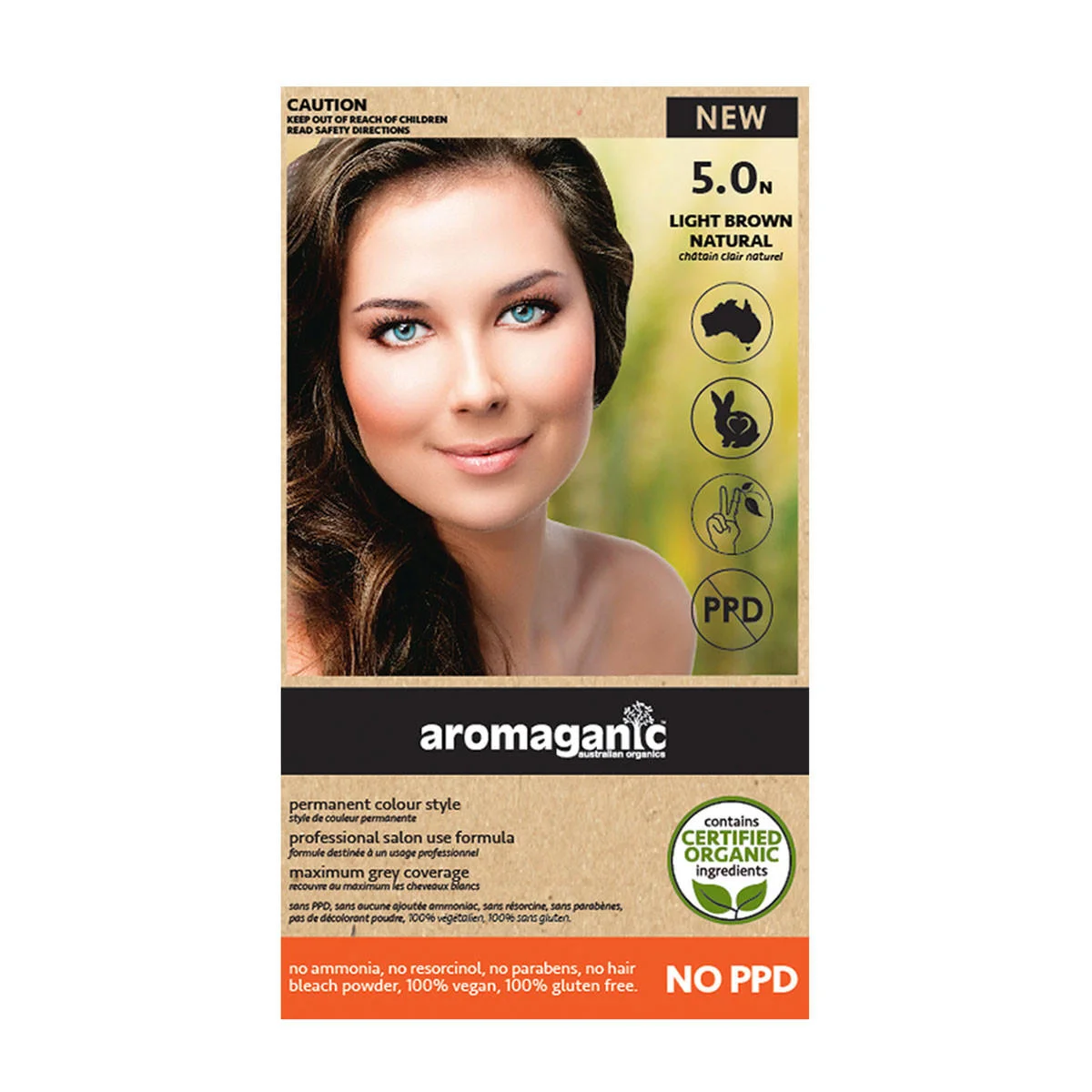 Aromaganic 持久染发膏 5.0N(自然棕)