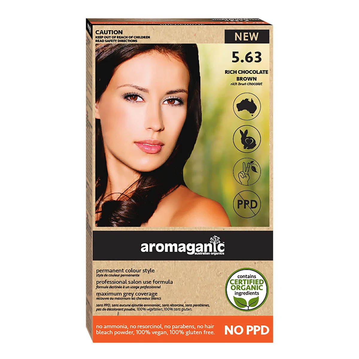 Aromaganic 植萃染发膏 5.63(冷调檀木棕)