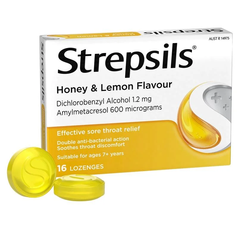 Strepsils 蜂蜜柠檬味咽喉糖 16粒