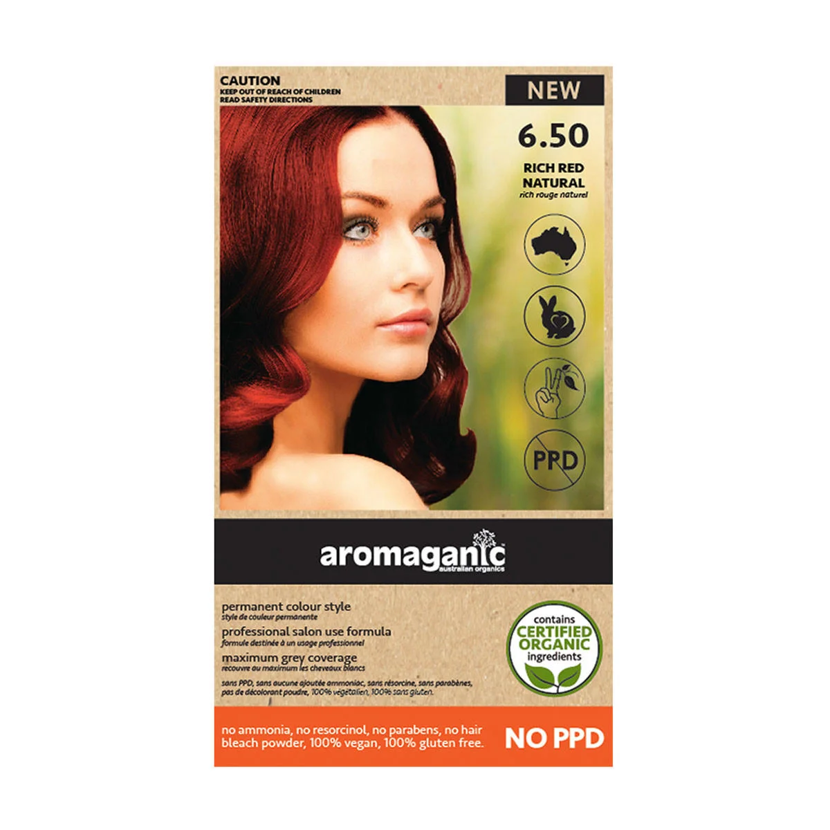 Aromaganic纯净有机染发膏6.50(暖焦糖金棕)
