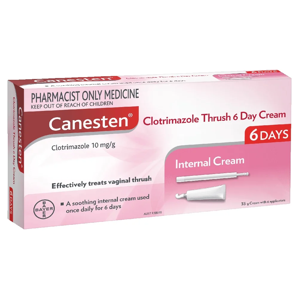 Canesten 克霉唑 六日阴道乳膏 念珠菌治疗 35克（含6个一次性助推器）