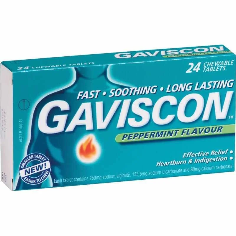 Gaviscon 嘉胃斯康 胃灼热缓解咀嚼片 24片 - 薄荷味