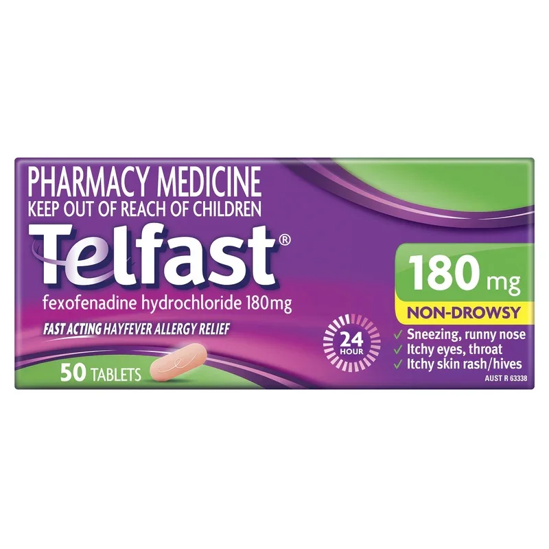 Telfast 盐酸非索非那定抗过敏片剂 180毫克50片