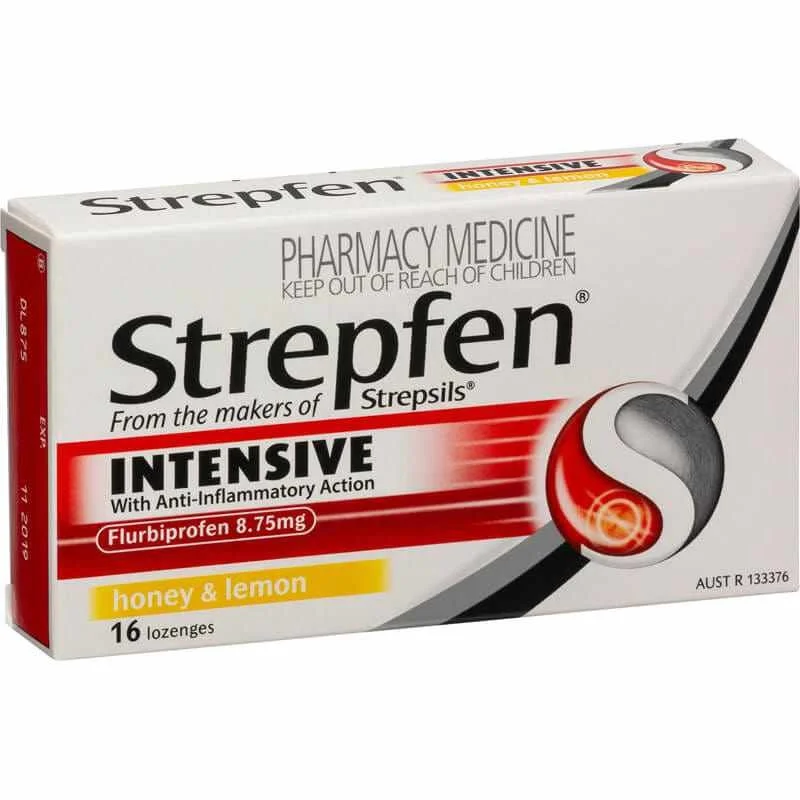 Strepfen 强效蜂蜜柠檬咽喉含片 16片