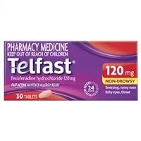 Telfast 盐酸非索非那定抗过敏片剂 120mg（30片装）