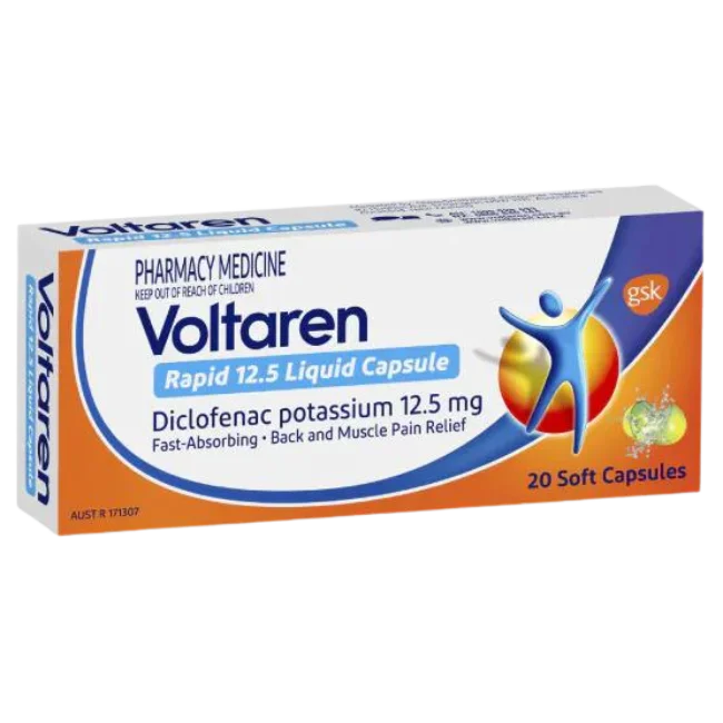 Voltaren扶他林速效止痛12.5毫克液体胶囊20粒