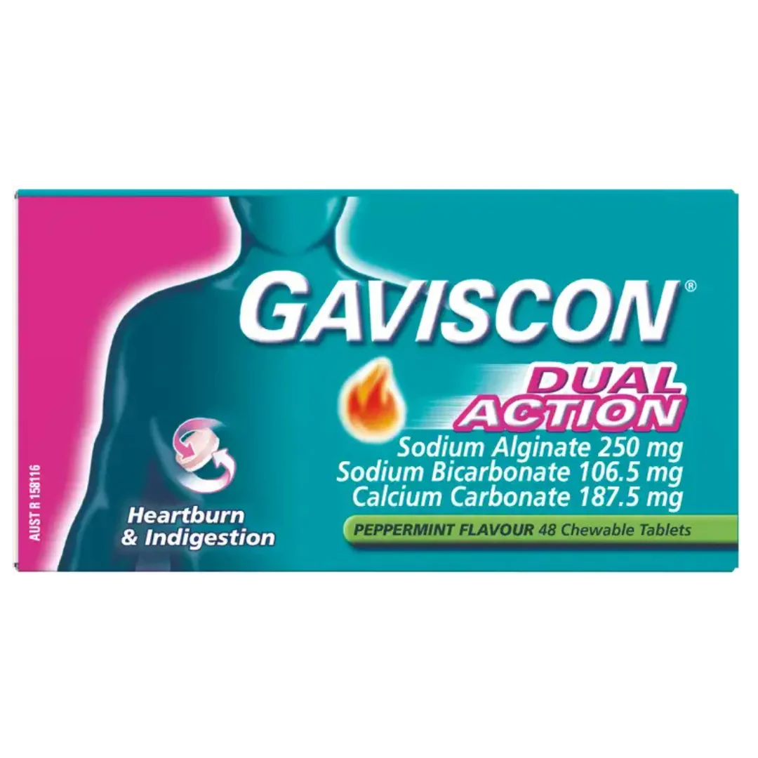 Gaviscon  嘉胃斯康双重作用薄荷胃酸片（48片装）