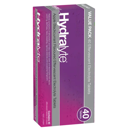 Hydralyte 电解泡腾片 苹果黑加仑味 40片装