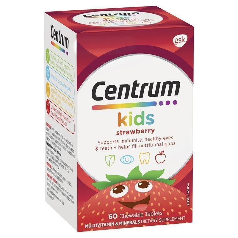 Centrum 善存儿童多种维生素草莓味咀嚼片 60片