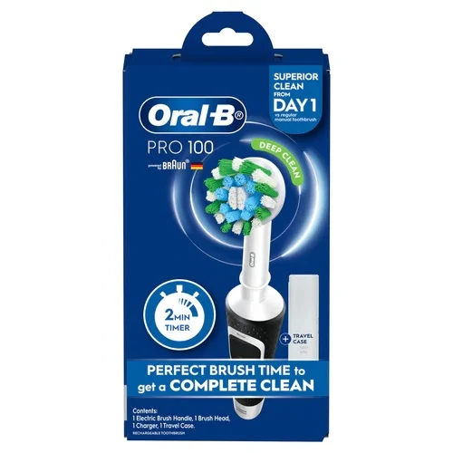 Oral-B 欧乐B Pro 100 黑色交叉清洁电动牙刷(含充电器)