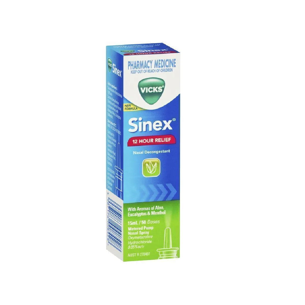 Vicks Sinex Aloe 舒缓型鼻喷雾 15ml 