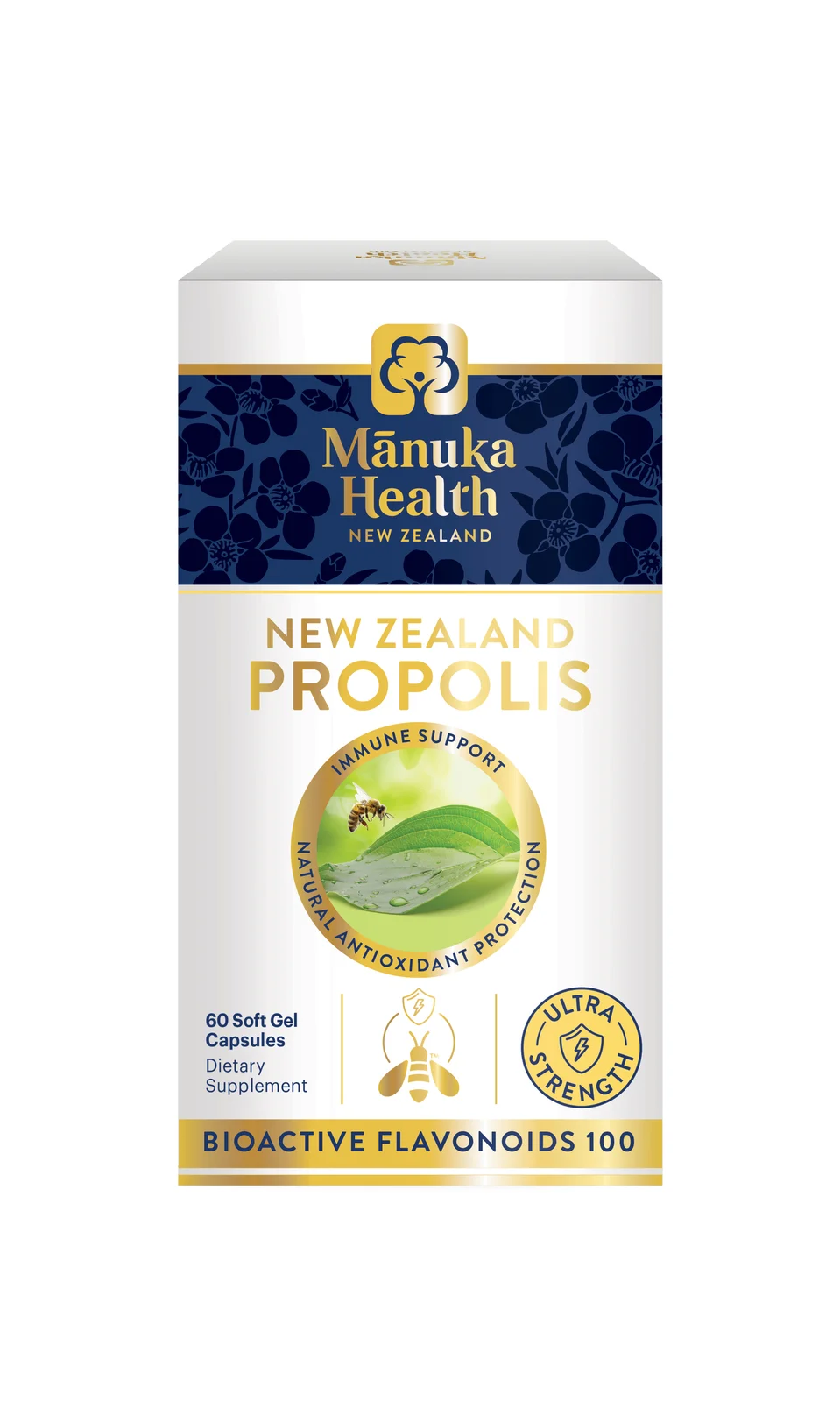 Manuka Health 蜜纽康 BIO100超高含量蜂胶胶囊 60粒 【保质期2027/02】
