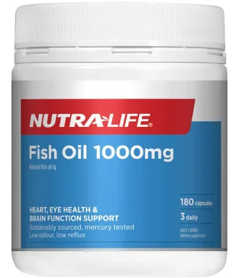 Nutralife Fish Oil 1000mg 180caps 纽乐鱼油 1000mg 180粒 NS4660【保质期2028/05】