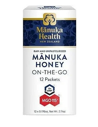 Manuka Health MGO115+ ON-THE-GO 蜜纽康麦卢卡蜂蜜独立包装条12x5g【保质期2030/02】