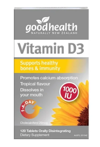 Good Health Vitamin D3 1000IU 120s 好健康D3 120粒【保质期2029/06】
