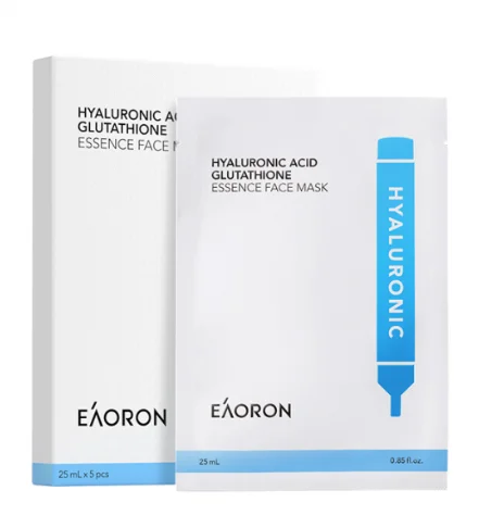 Eaoron Hyaluronic Acid Glutathione Essence Face Mask Eaoron (白色)水光针白面膜 澳洲芋螺肽+依克多因 补水面膜 5p*25ml【保质期2028/03】