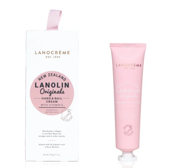 Lanocreme Lanolin Originals Hand & Nail Cream with Vitamin E兰侬绵羊油+维E 手霜100g【保质期2029/02】