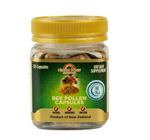 Nelson Honey Bee Pollen Capsules 蜂花粉胶囊 125粒【2030/08】