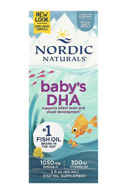 Nordic Naturals 挪威自然 婴幼儿鳕鱼油DHA鱼油滴剂 60ml 【保质期2028/09】