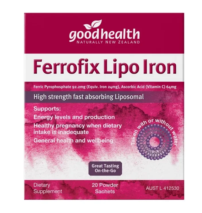 Good Health 好健康 Ferrofix Lipo Iron - Energy &amp; Pregnancy 20s*2g【保质期2028/11】
