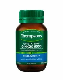 Thompsons 汤普森 银杏精华含量6000mg 60粒 【保质期2027/10】