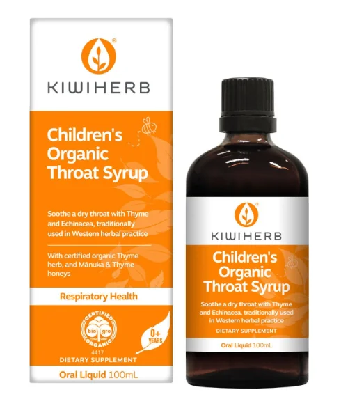 Kiwiherb Childrens Throat Syrup 100ml 儿童润喉宁糖浆 100ML【保质期2030/10】