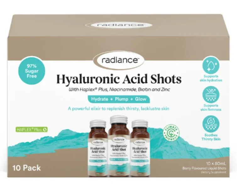 Radiance Hyaluronic Acid Shots 小分子嫩肌补水口服液 50ml*10s【保质期2026/08】