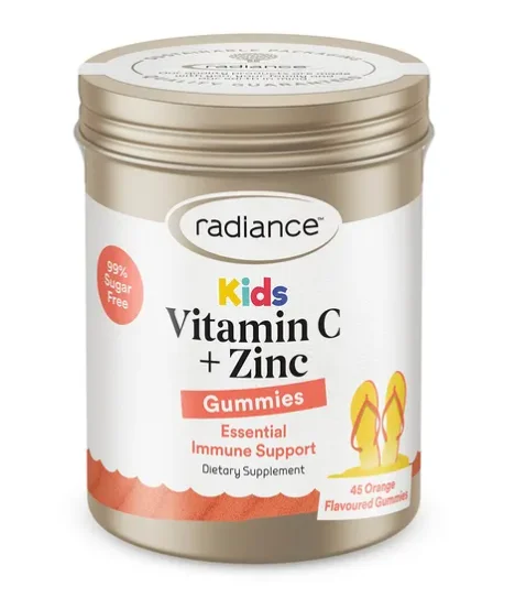 Radiance Kids Gummies VitC Zinc 儿童维C 锌软糖 45粒【保质期2027/10】