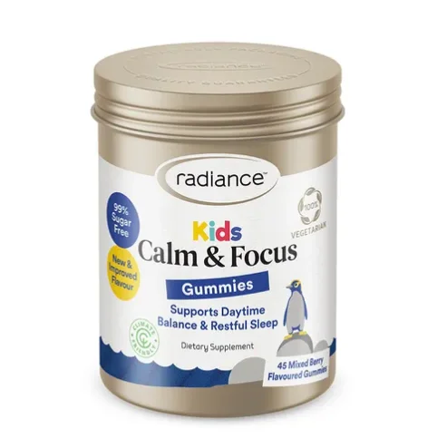 Radiance Kids Calm & Focus Mixed Berry 45 gummies 儿童镇静与专注软糖 45 粒【保质期2027/02】