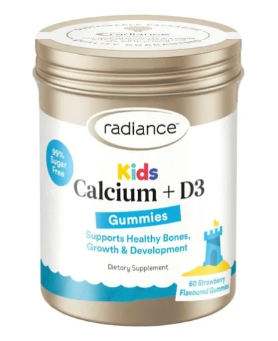 Radiance Kids Gummies Calcium+D3 儿童钙加D3软糖 60粒【保质期2028/02】
