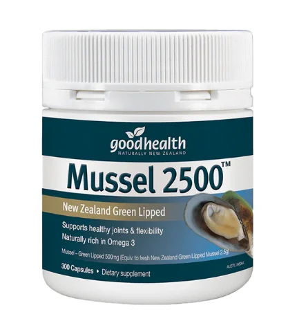 Goodhealth Mussel 2500mg 300c 好健康青口胶囊 2500mg 300粒【保质期2026/08】