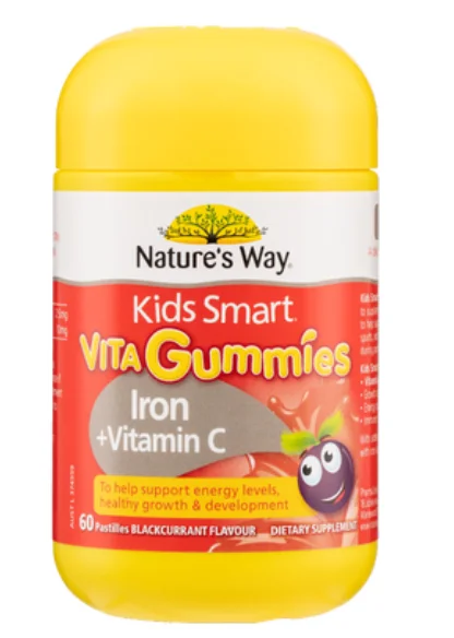 Natures Way Kids Smart Vita Gummies Iron Vitamin C 60s 佳思敏儿童补铁维生素C软糖 60粒【保质期2026/08】