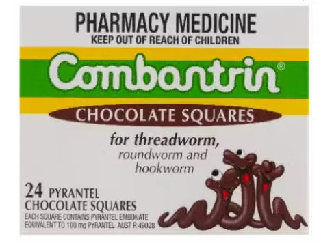 	Combantrin Threadworm Chocolate Squares 24 Pack Combantrin成人儿童打虫驱虫巧克力 24块【保质期2028/03】