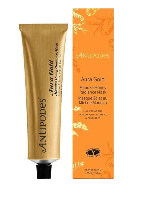 Antipodes Aura Gold Manuka Honey Mask 麦卢卡蜂蜜焕亮面膜 75ml【保质期2027/12】