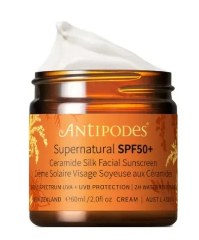 Antipodes Supernatural SPF50 Ceramide Silk Facial Sunscreen 60ml Antipodes 神经酰胺丝滑面部防晒霜 SPF50 60ml【保质期2027/02】