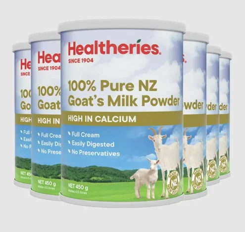 【顺丰直邮发货】一箱六罐 Healtheries 贺寿利 成人100%纯山羊奶粉 450g 补钙养胃【保质期2029/02】