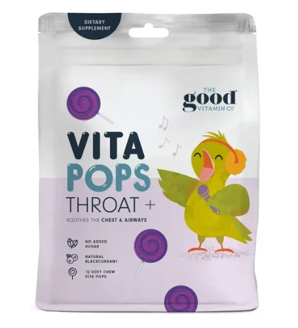 The Good Vitamin Co Kids Throat+ 儿童【润喉】棒棒糖 12支【保质期2028/07】