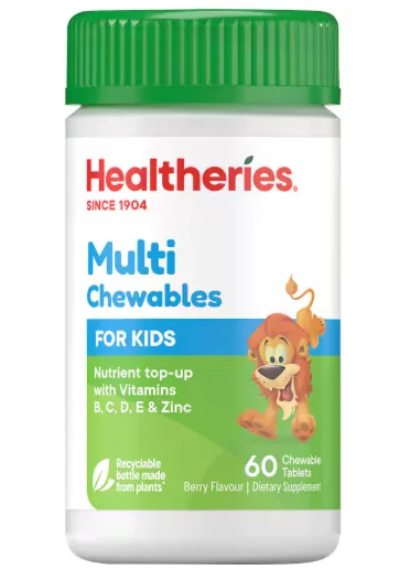Healtheries Kids Multi chewables 贺寿利儿童多维咀嚼片 60片【保质期2026/08】