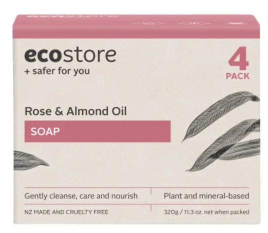 Ecostore Soap Rose And Almond 玫瑰杏仁香皂 4块装 320g