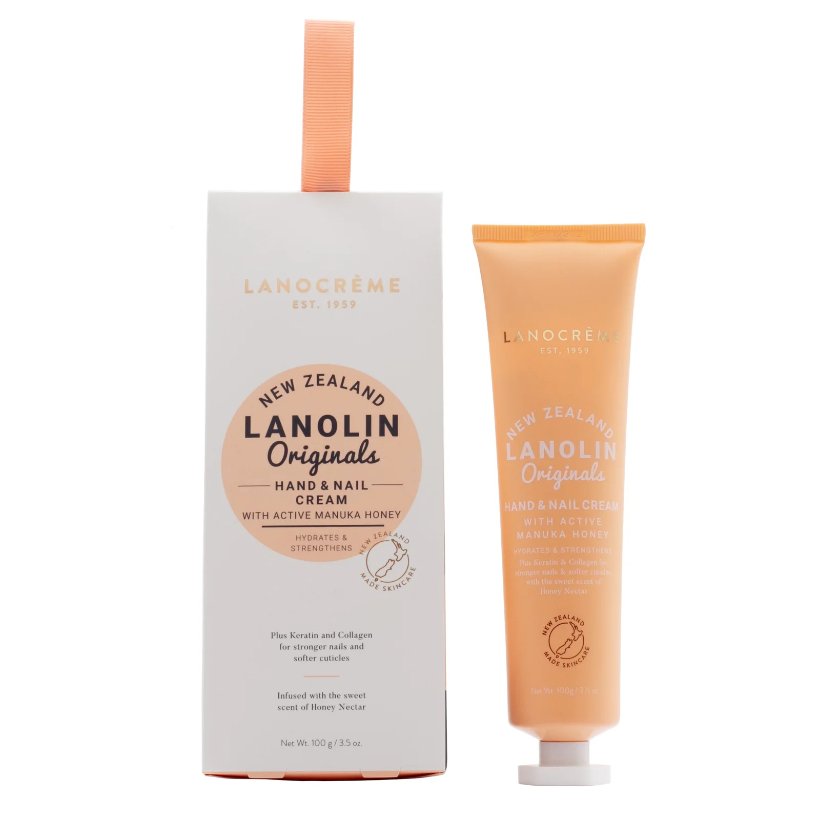 Lanocreme Lanolin manuka honey Hand & Nail Cream 兰侬麦卢卡蜂蜜绵羊油手霜100g【保质期2029/01】