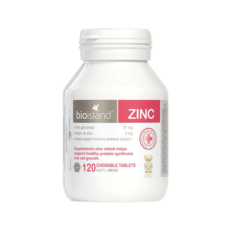 Bioisland 生物岛 葡萄糖酸锌小熊咀嚼片 120片 厌食体弱宝宝  【保质期2028/05】