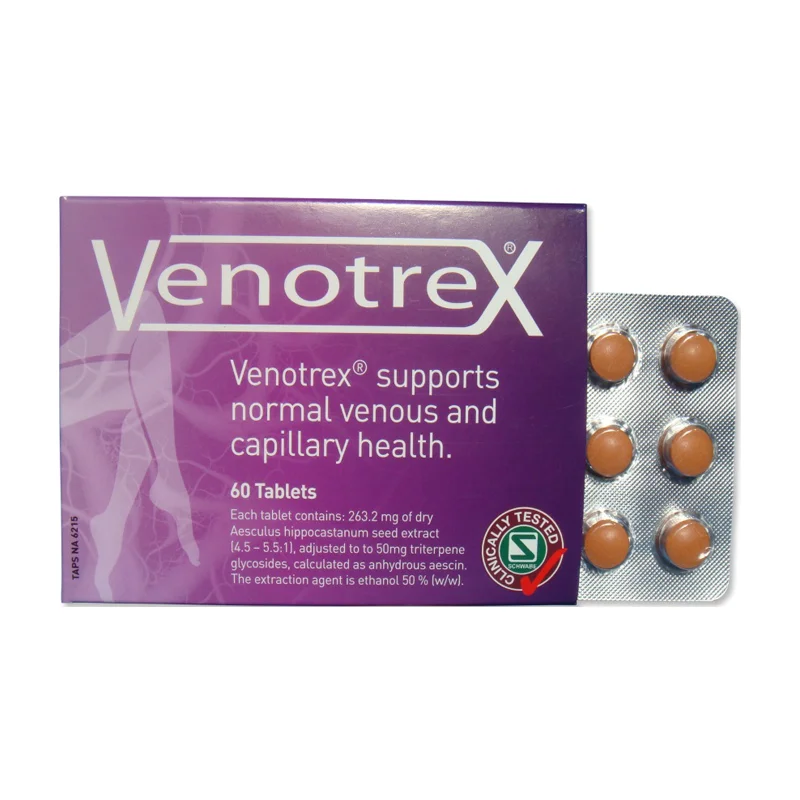Venotrex  静脉曲张灵片缓解浮肿 伸张血管 60粒 【保质期2028/07】