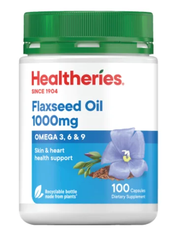 Healtheries Flaxseed Oil 贺寿利亚麻籽油1000mg 100粒【保质期2029/08】
