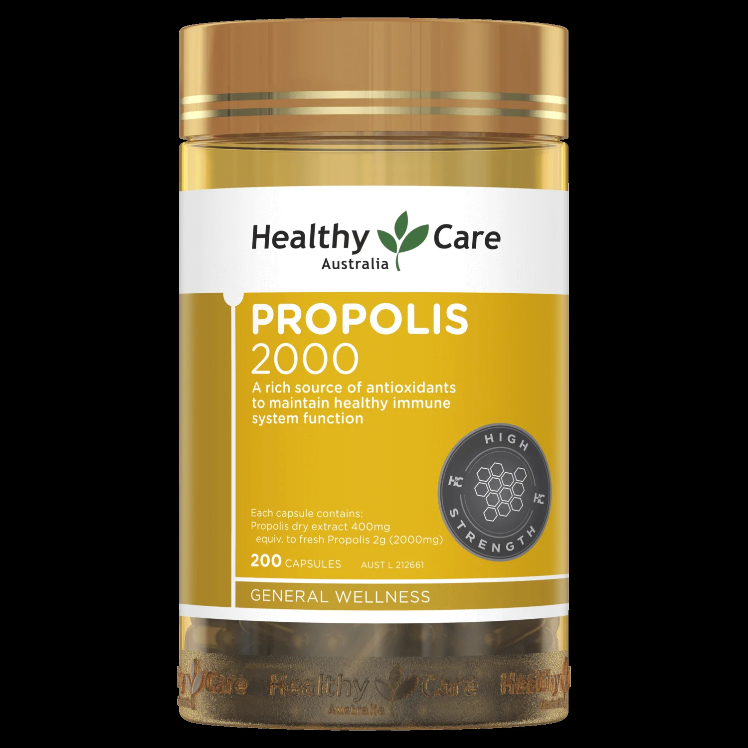 Healthy care HC 蜂胶胶囊 2000mg *200c 【保质期2028/07】